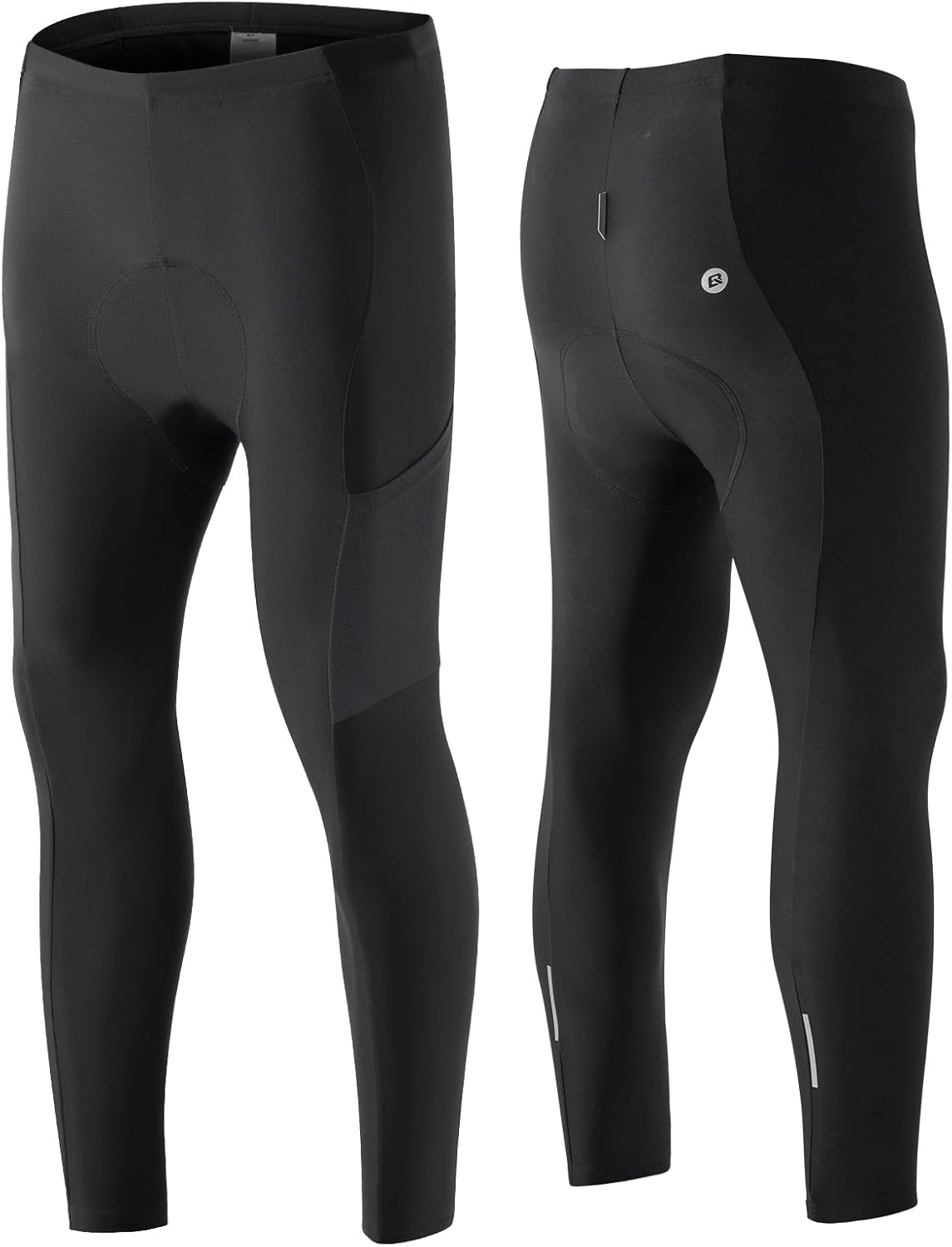 image:imageROCKBROS Mens Thermal Cycling Pants Padded with Pockets Cold Weather Biking Bicycle Leggings Black