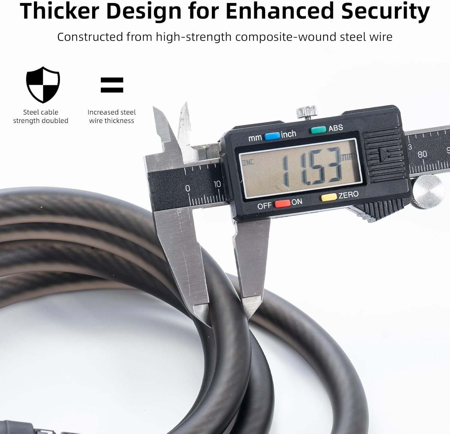 image:imageROCKBROS 5Digit 4 Feet Long Bike Lock Cable Combination with Mounting Bracket Resettable Password Weatherproof AntiTheft Cable Lock for Bicycle Motorcycle Electric Scooter Gate Fence
