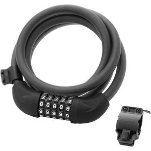 ROCKBROS 5-Digit 4 Feet Long Bike Lock Cable Combination with Mounting Bracket Resettable Password Weatherproof Anti-Theft Cable Lock for Bicycle Motorcycle Electric Scooter Gate Fence