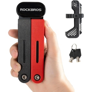 ROCKBROS Folding Bike Lock 120cm/47.24inch with 2 Keys Bike Locks E Bicycle Non Theft Heavy Duty Electric Scooter Lock for Ebike Motorcycle E Bicycle