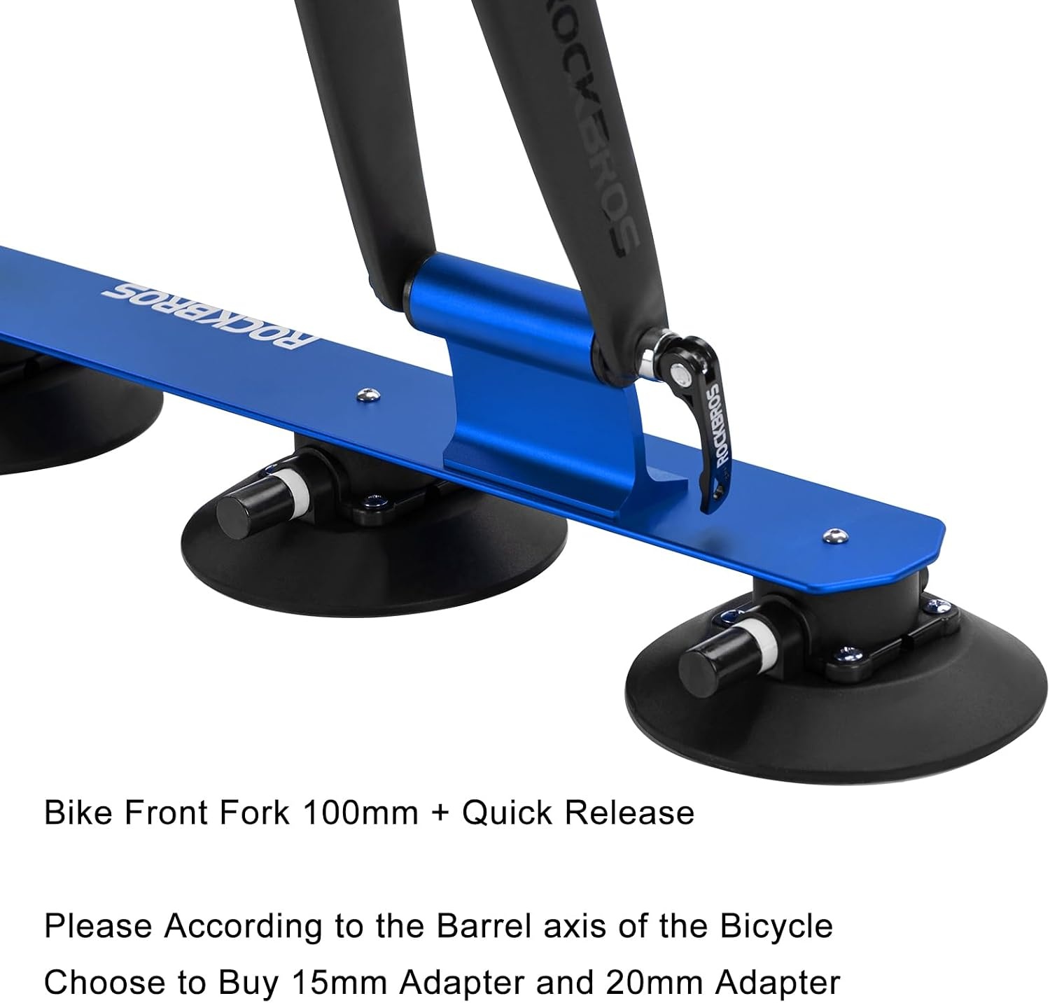image:imageROCKBROS Suction Cup Roof Bike Rack for Car Roof Sucker Bicycle Carrier Quick Release Aluminium Alloy Roof Rack for 1 2 3 Bikes Max 2Bikes BlueMax 3Bikes Blue