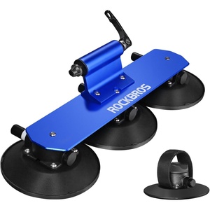 ROCKBROS Suction Cup Roof Bike Rack for Car Roof Sucker Bicycle Carrier Quick Release Aluminium Alloy Roof Rack for 1 2 3 Bikes (Max 2-Bikes Blue)(1-Bike Blue)