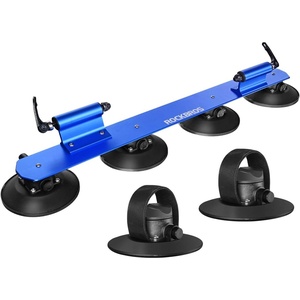 ROCKBROS Suction Cup Roof Bike Rack for Car Roof Sucker Bicycle Carrier Quick Release Aluminium Alloy Roof Rack for 1 2 3 Bikes (Max 2-Bikes Blue)(Max 2-Bikes Blue)