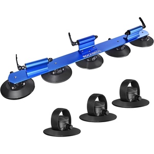 ROCKBROS Suction Cup Roof Bike Rack for Car Roof Sucker Bicycle Carrier Quick Release Aluminium Alloy Roof Rack for 1 2 3 Bikes (Max 2-Bikes Blue)(Max 3-Bikes Blue)