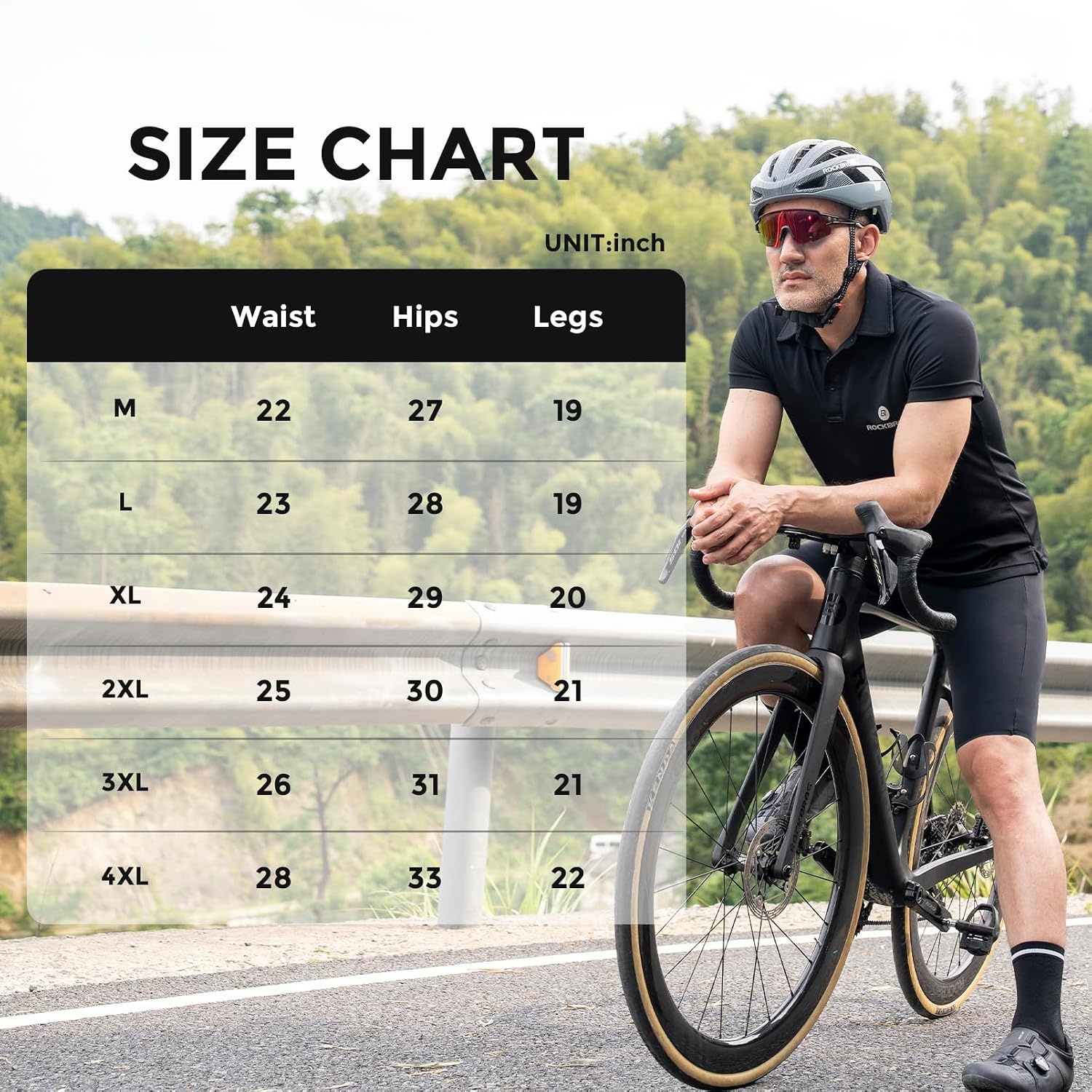 image:imagePadded Bike Shorts for Men Cycling Shorts with Side Pockets Mountain Bike Shorts Breathable with Reflective Elements
