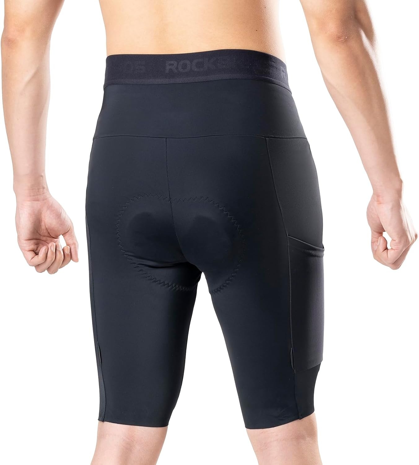 image:imagePadded Bike Shorts for Men Cycling Shorts with Side Pockets Mountain Bike Shorts Breathable with Reflective Elements