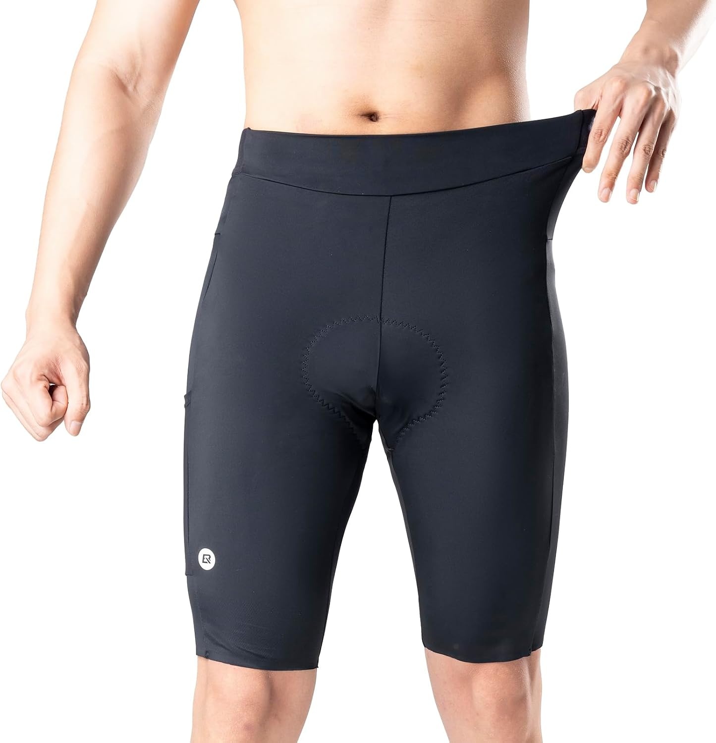 image:imagePadded Bike Shorts for Men Cycling Shorts with Side Pockets Mountain Bike Shorts Breathable with Reflective Elements