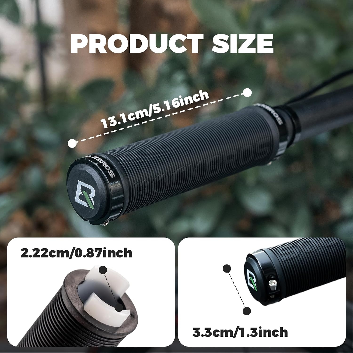 image:imageROCKBROS 2pcs Bike Handlebar Grips NonSlip Soft Cycling Grips for Mountain BMX Scooter Beach Cruiser amp Folding BikesDual LockOn
