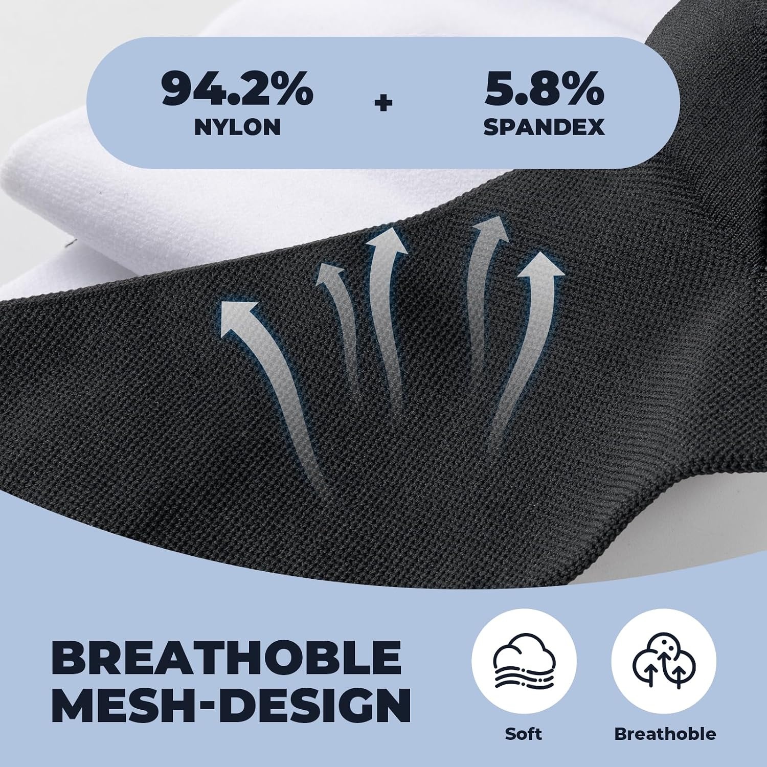 image:imageROCKBROS Athletic Socks Cycling Sock with Wearresistant Heel VNS Halloween Series Breathable Crew Socks 2 amp 3Pack2 X Black