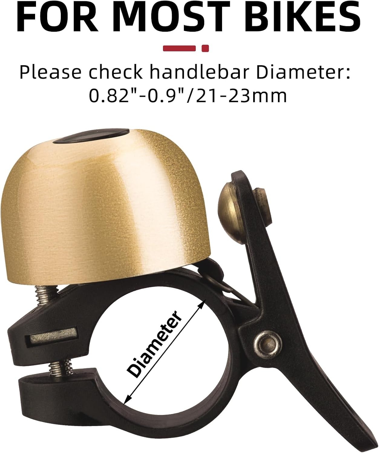 image:imageROCKBROS Bike Bell Copper Alloy Bike Bell Loud Sound Classic Bike Ring Bell for Adults for 082092123mm Handlebar DiameterCoppery