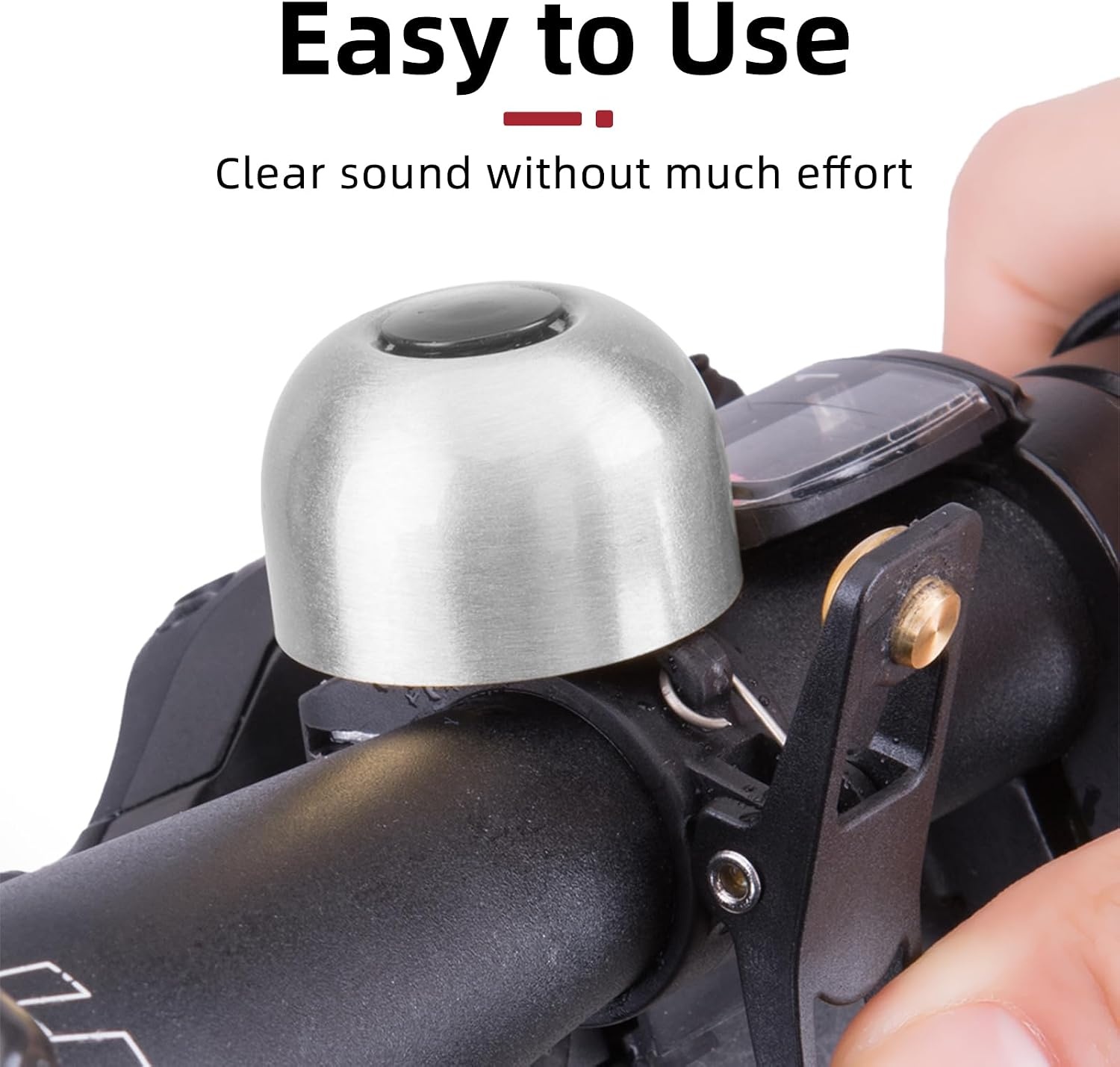 image:imageROCKBROS Bike Bell Copper Alloy Bike Bell Loud Sound Classic Bike Ring Bell for Adults for 082092123mm Handlebar DiameterSilver