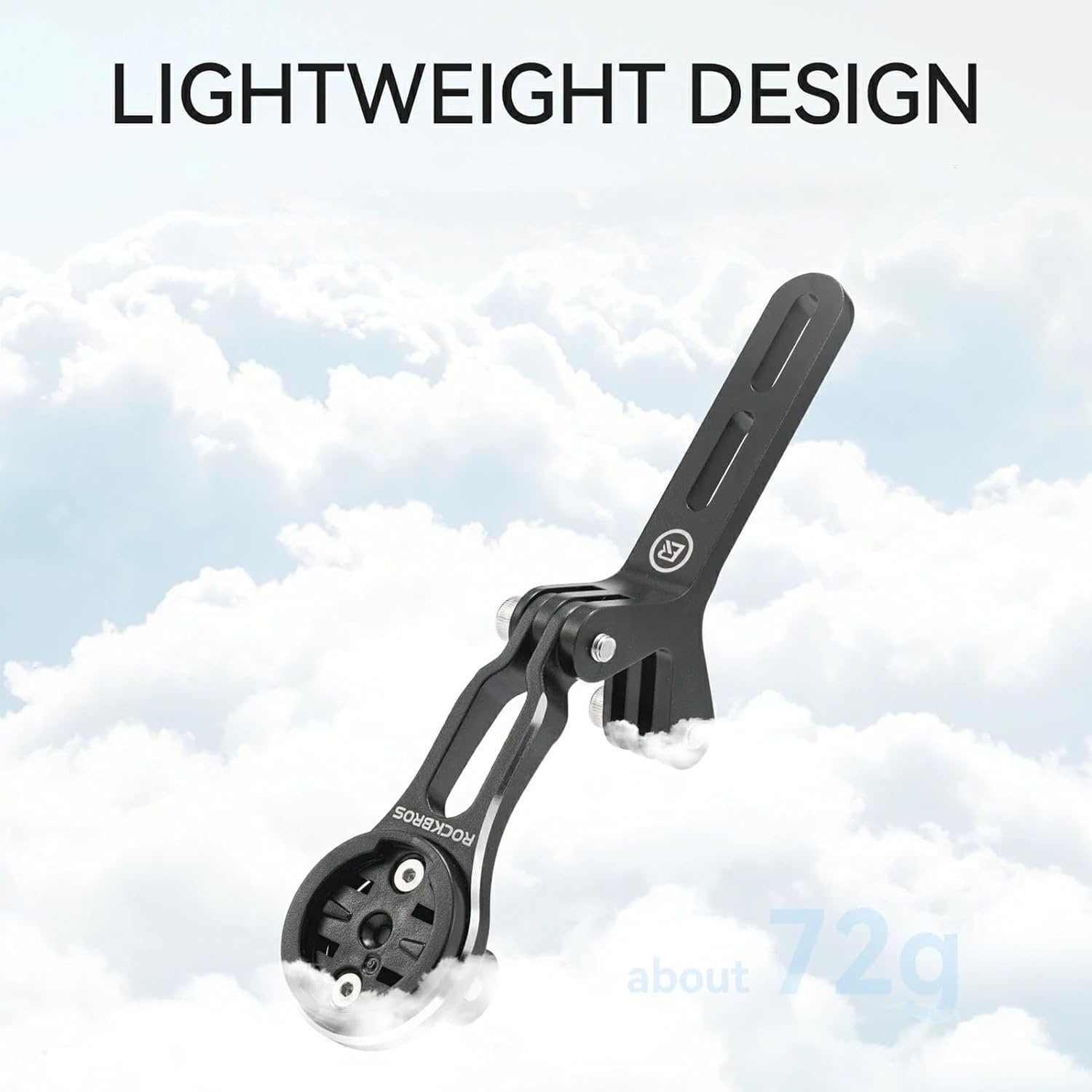 image:imageROCKBROS Bike Computer Mount Aluminum Integrated amp Angle Adjustable Bicycle Cycling OutFront Computer Mount Compatible with Garmin Bryton WahooGo Pro