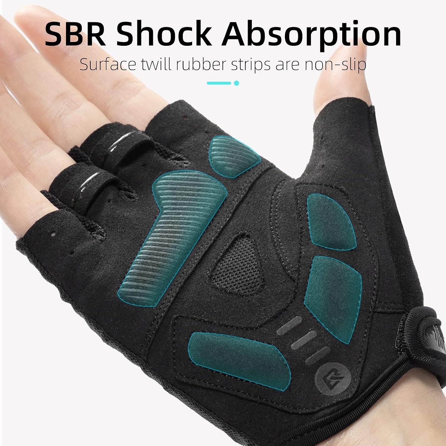 image:imageROCKBROS Bike Gloves for Men Half Finger Biking Glove Cycling Gloves MTB Mountain Road Bicycle Gloves ShockAbsorbing SBR Pad AntiSlip Breathable Summer Unisex WomenAsia M US S
