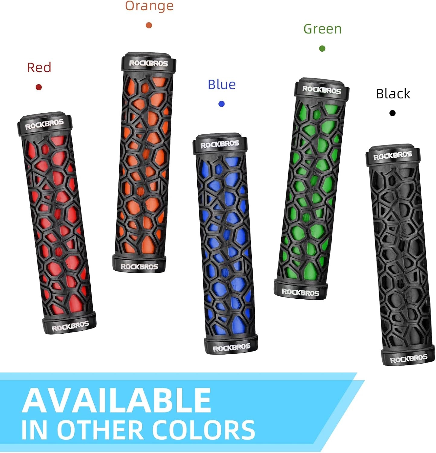 image:imageROCKBROS Bike Handlebar Grips Double Lockon Bike Grips NonSlip Bicycle Handlebar Grips for MTB BMX Scooters Folding Bikes 222mmA1 Red