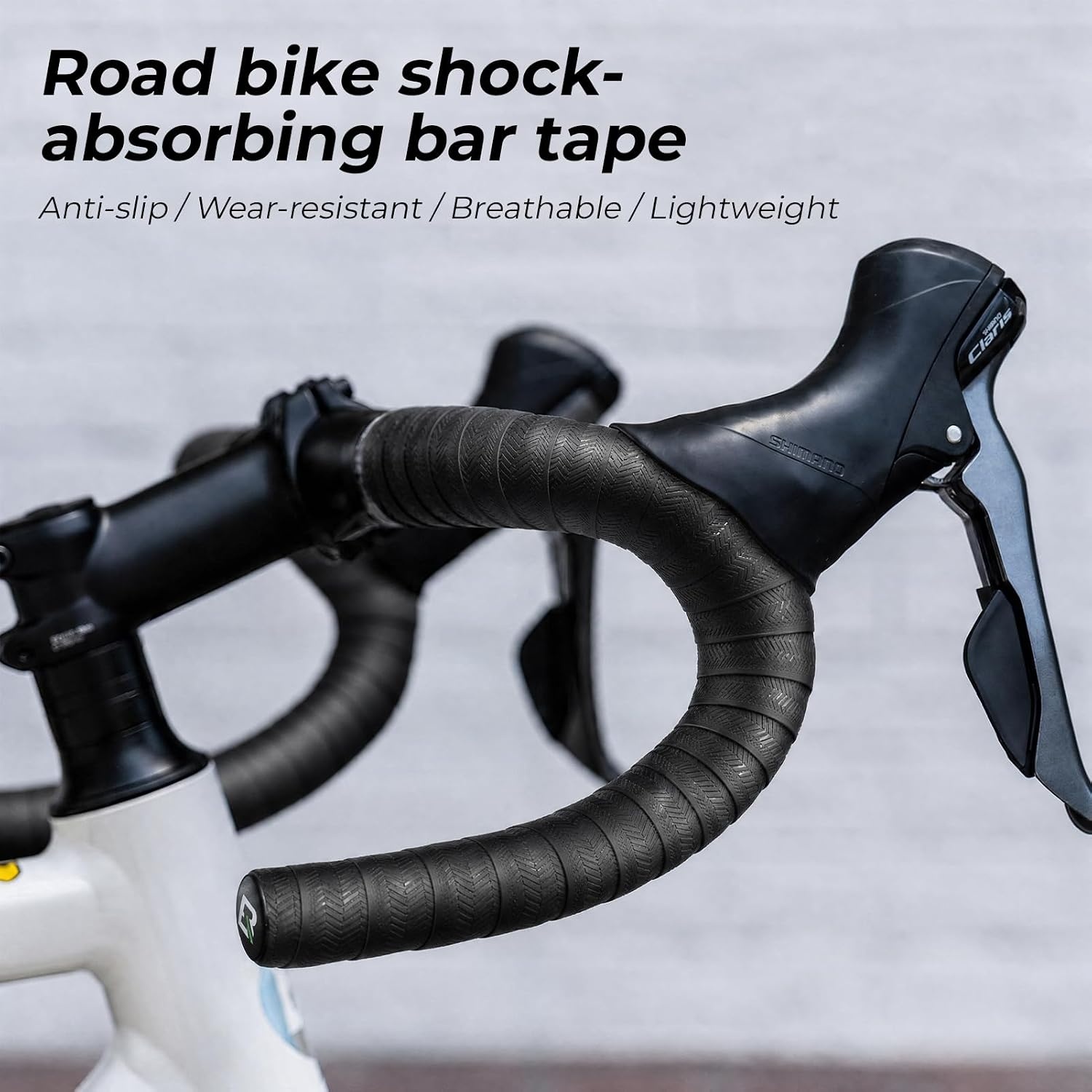 image:imageROCKBROS Bike Handlebar Tape for Road Bike Grip Tape Bicycle Handlebar Grip Tape Wraps Set of 2GreenBlack