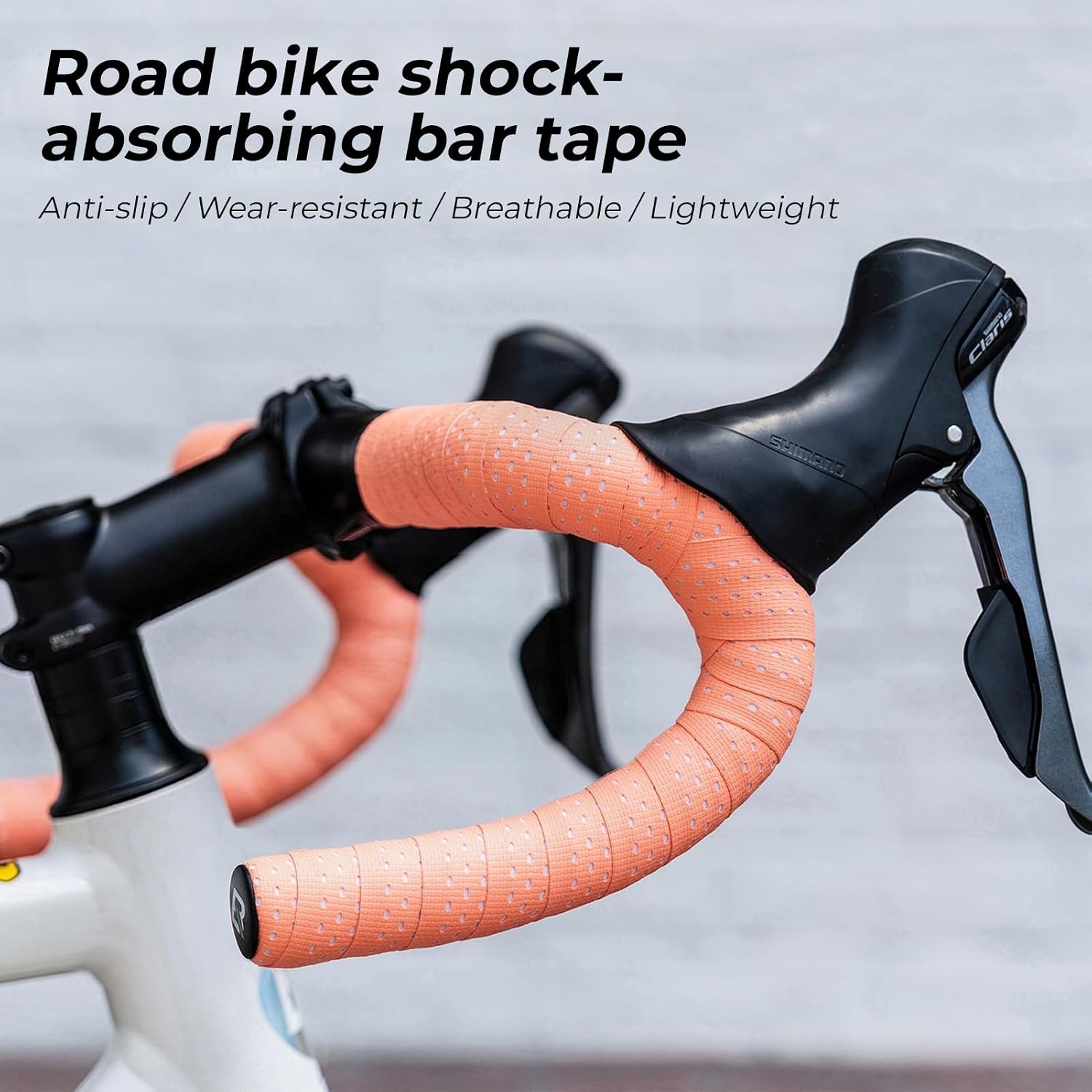 image:imageROCKBROS Bike Handlebar Tape for Road Bike Grip Tape Bicycle Handlebar Grip Tape Wraps Set of 2GreenOrange