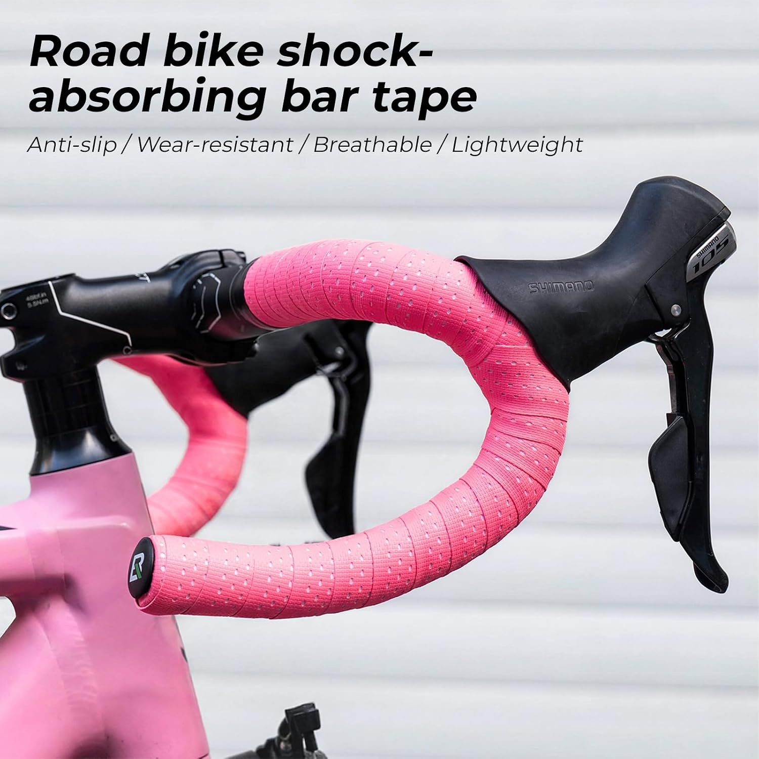 image:imageROCKBROS Bike Handlebar Tape for Road Bike Grip Tape Bicycle Handlebar Grip Tape Wraps Set of 2GreenPink