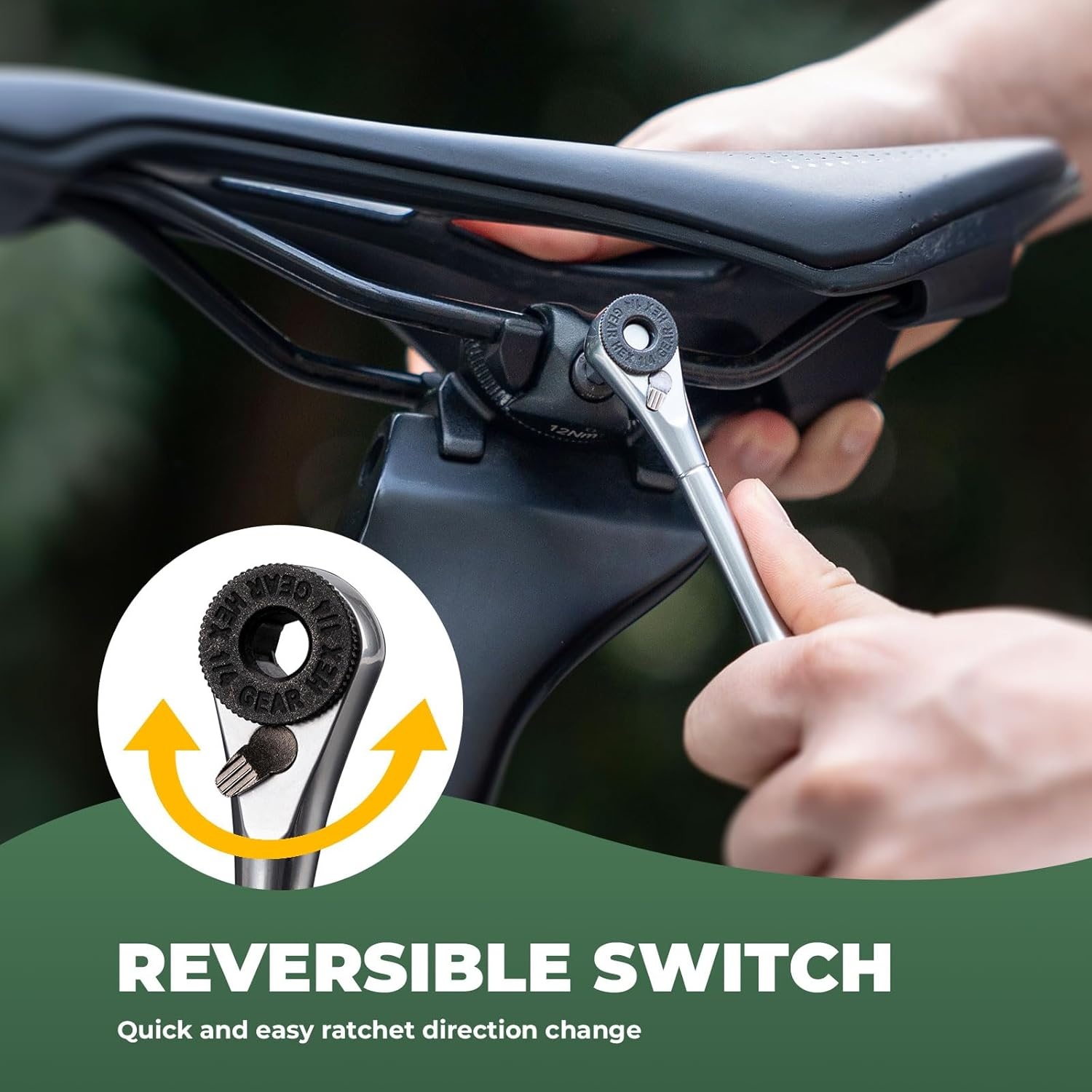 image:imageROCKBROS Bike Repair Tool Kit SetPortable Reversible Ratchet SetMulti functional bicycle Repair Tool Set with 8 Bits