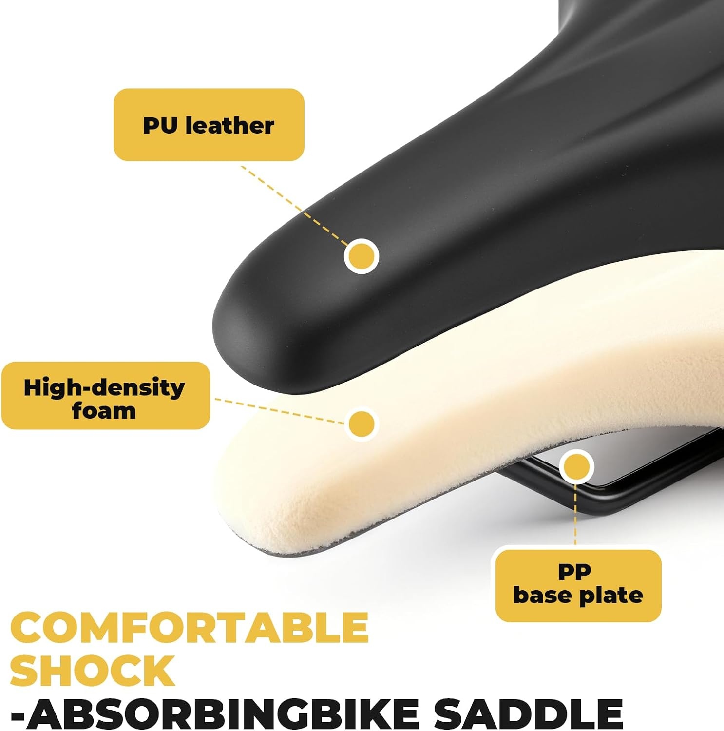 image:imageROCKBROS Bike Seat for Men Women Road Bike Saddle Breathable amp ergon Saddle for MTB RoadampFolding Comfortable Bicycle Seat