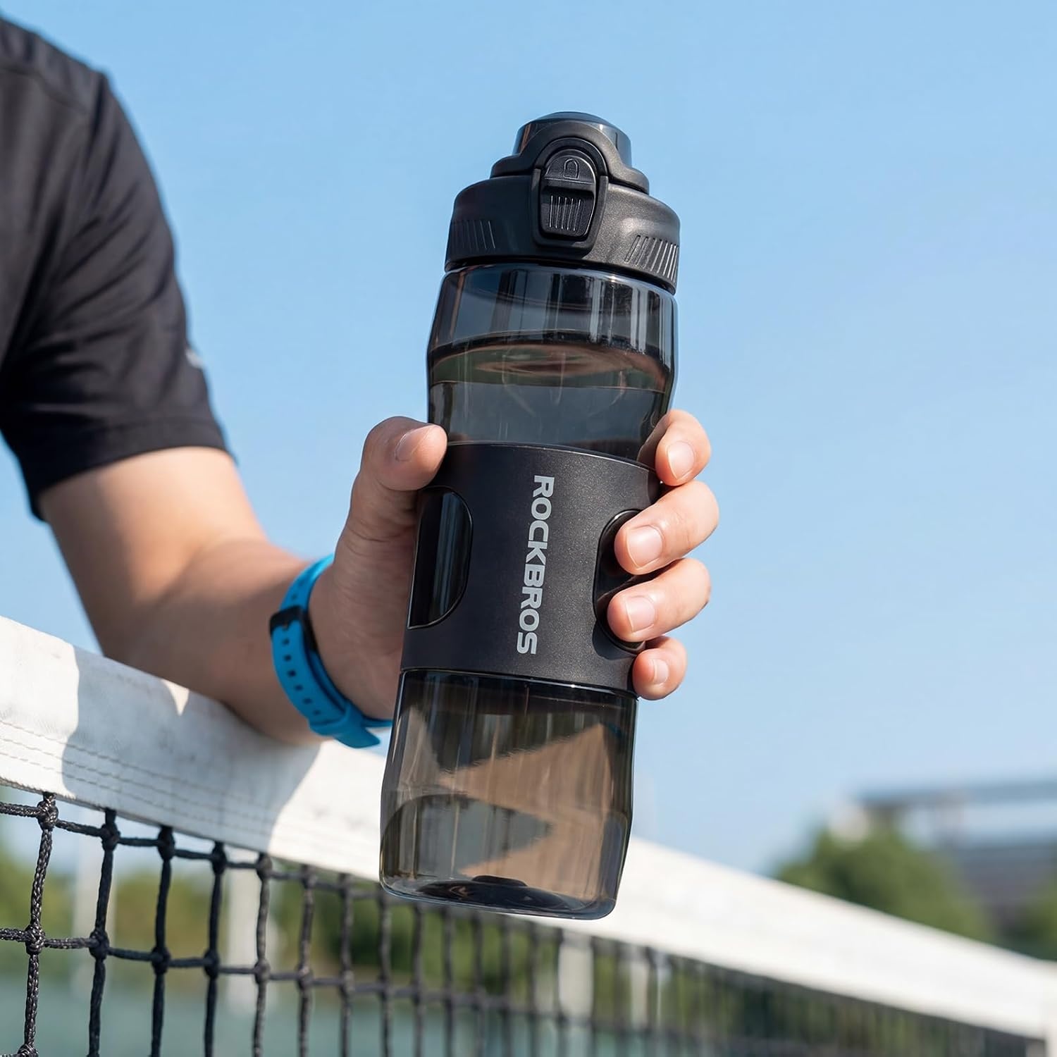 image:imageROCKBROS Bike Water Bottle BPAFree Cycling Water Bottle 24oz Magnetic Mount for MTB Road Bike Motorcycle Wheelchair