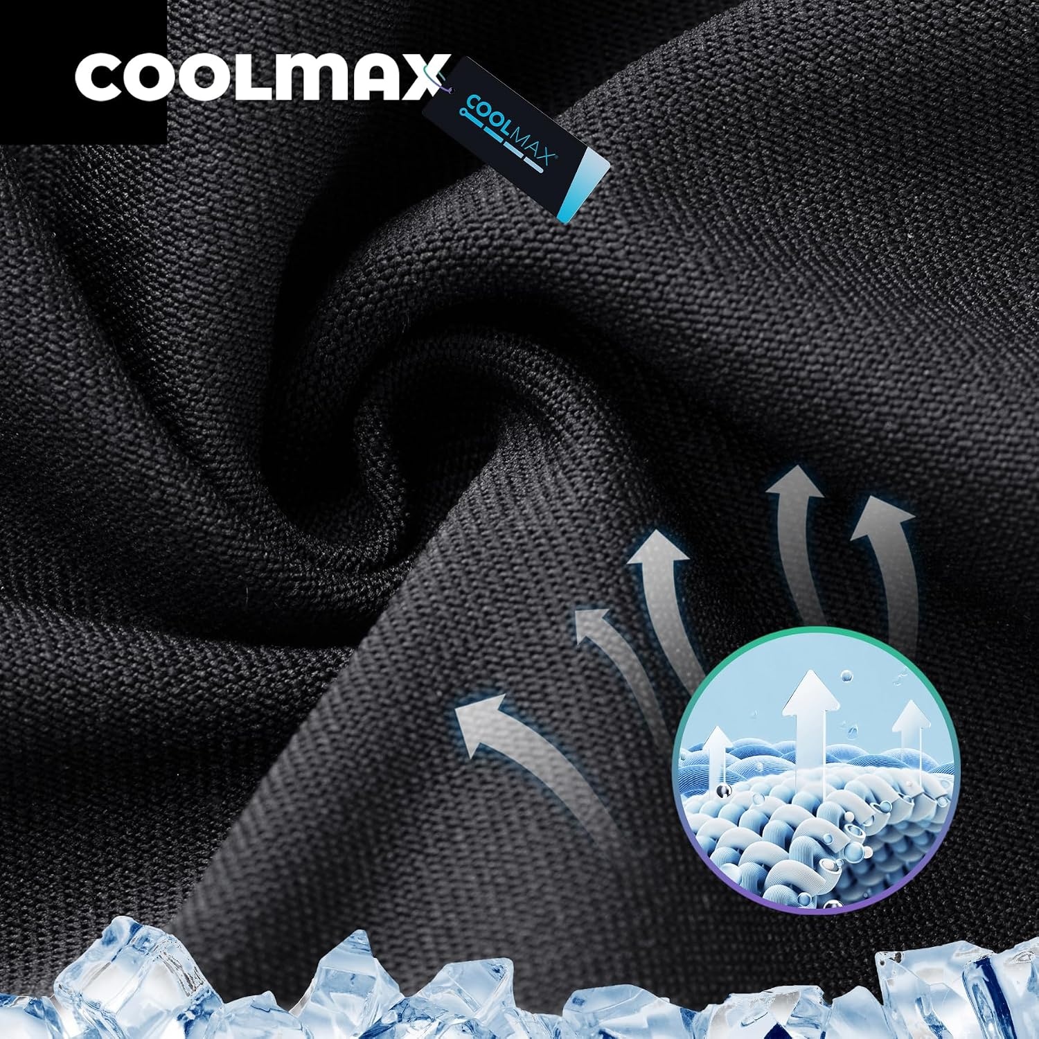 image:imageROCKBROS Cooling Skull Caps for Men WomenHard Hat Liner Helmet Liner Cycling Cap Motorcycle Sweat Wicking Head Wrap 2 PacksBlack 2 Packs