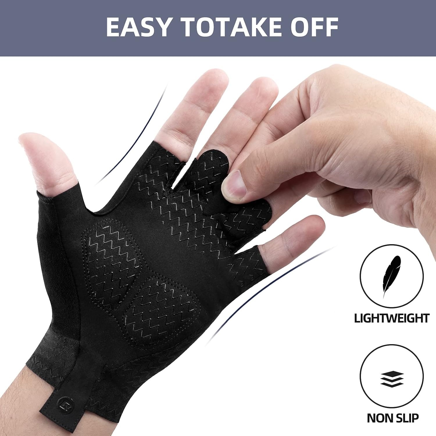 image:imageROCKBROS Cycling Gloves Half Finger MTB amp Road Biking Gloves for Men amp Women Absorbing Gel Pad AntiSlip BreathableUS LAsian XL