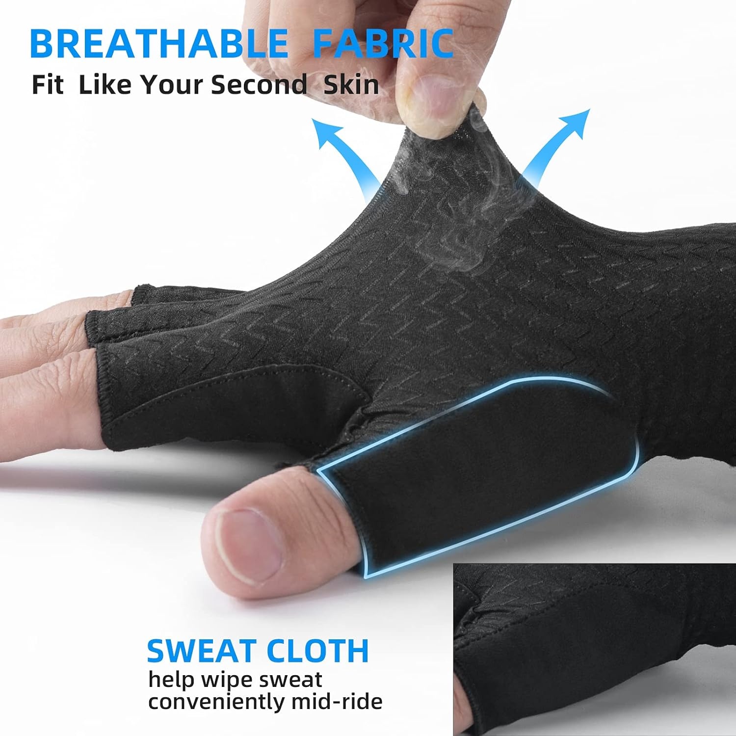 image:imageROCKBROS Cycling Gloves Half Finger MTB amp Road Biking Gloves for Men amp Women Absorbing Gel Pad AntiSlip BreathableUS XLAsian 2XL