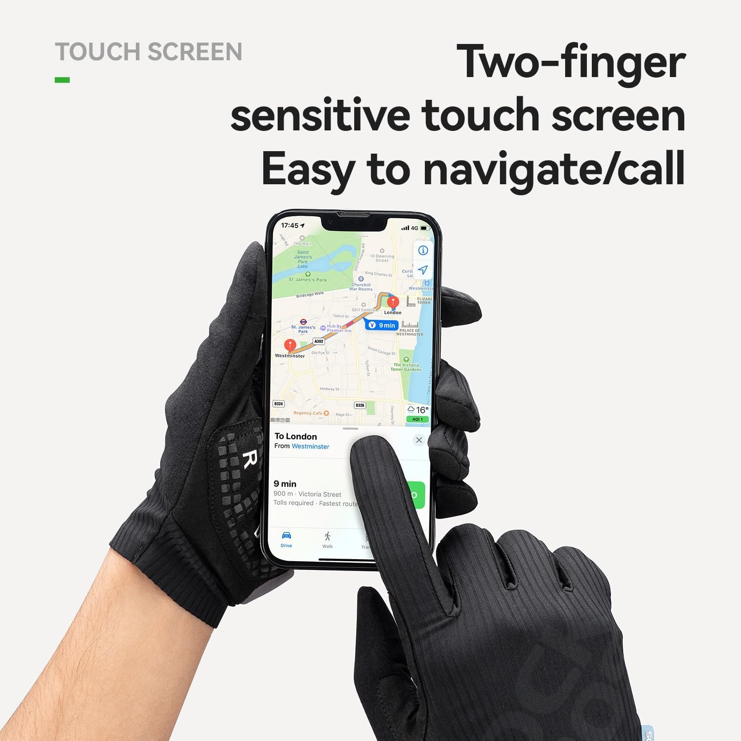 image:imageROCKBROS Cycling Gloves for Men Women 3D Padded Gel Breathable Biking Gloves Touchscreen Compatible Available in Half Finger amp Full Finger for Outdoor SportsFull White