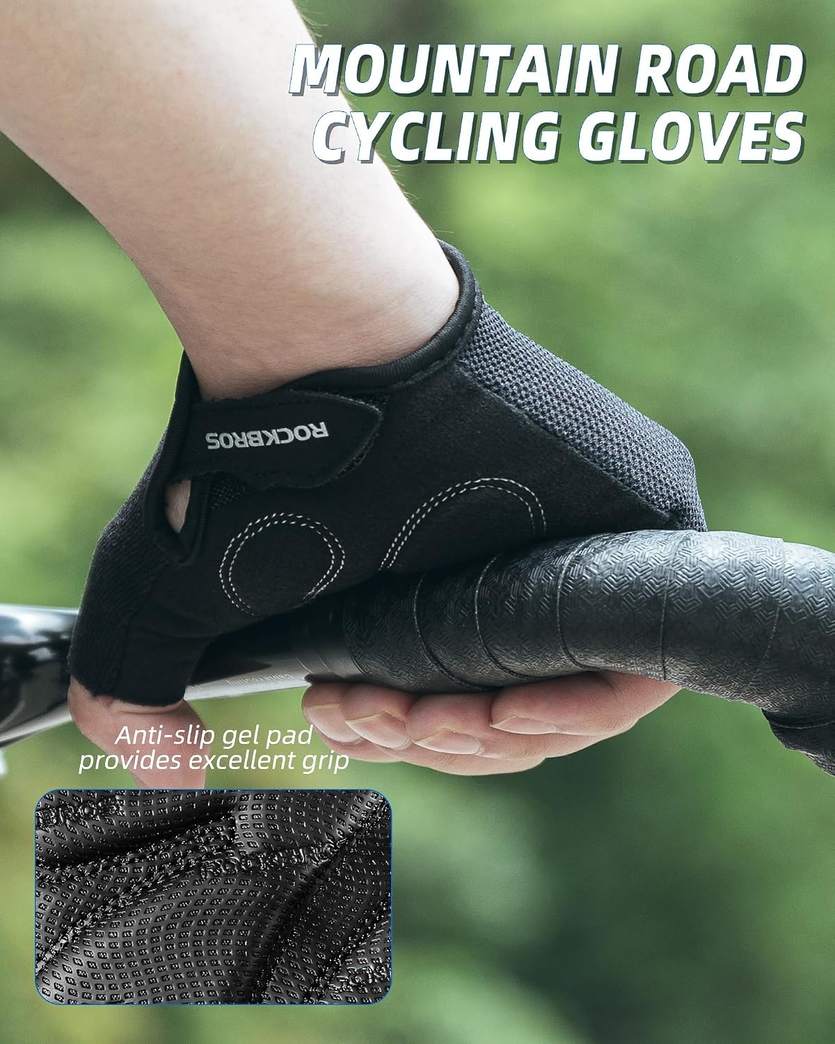 image:imageROCKBROS Cycling Gloves for Men Women Breathable Bike Gloves Half Finger Gloves for Daily Cycling Workout Outdoor SportsRed