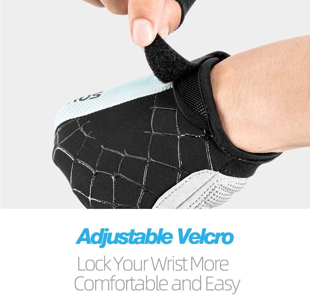 image:imageROCKBROS Cycling Gloves for Men Women Mountain Bike Gloves SBR Pad AntiSlip Road Riding Bicycle Biking Gloves for Cycling Motorcycle GymGray
