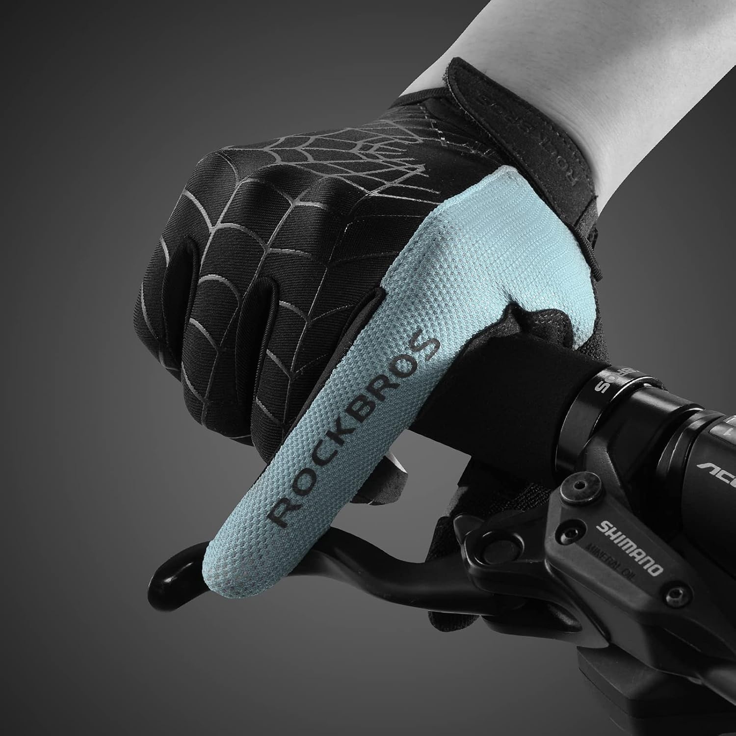 image:imageROCKBROS Cycling Gloves for Men Women Mountain Bike Gloves SBR Pad AntiSlip Road Riding Bicycle Biking Gloves for Cycling Motorcycle GymGray