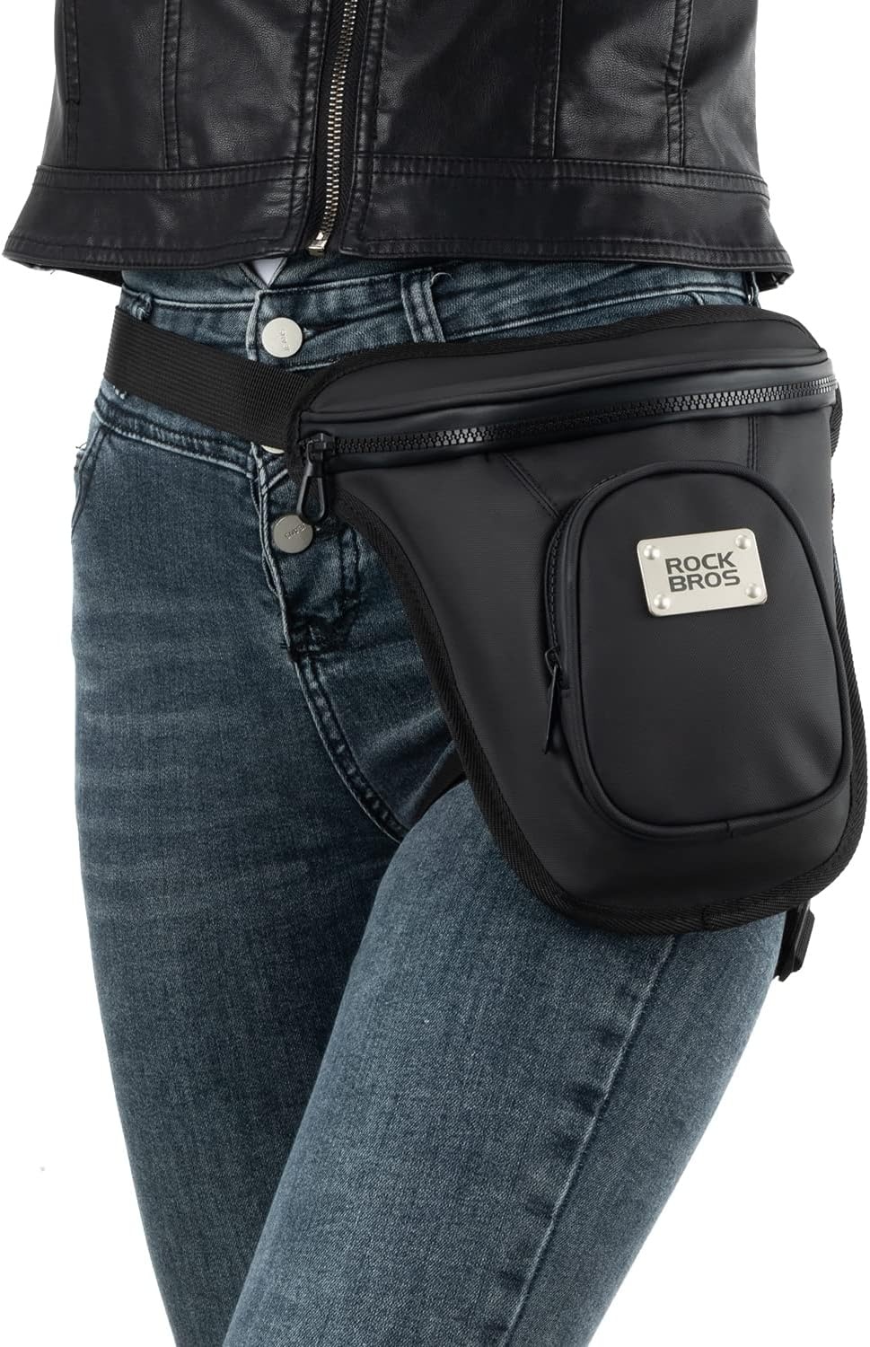 image:imageROCKBROS Drop Leg Bag for Men Women Motorcycle Thigh Bag with Removable Leg Harness for Hiking Climbing Cycling Fishing Riding Travel