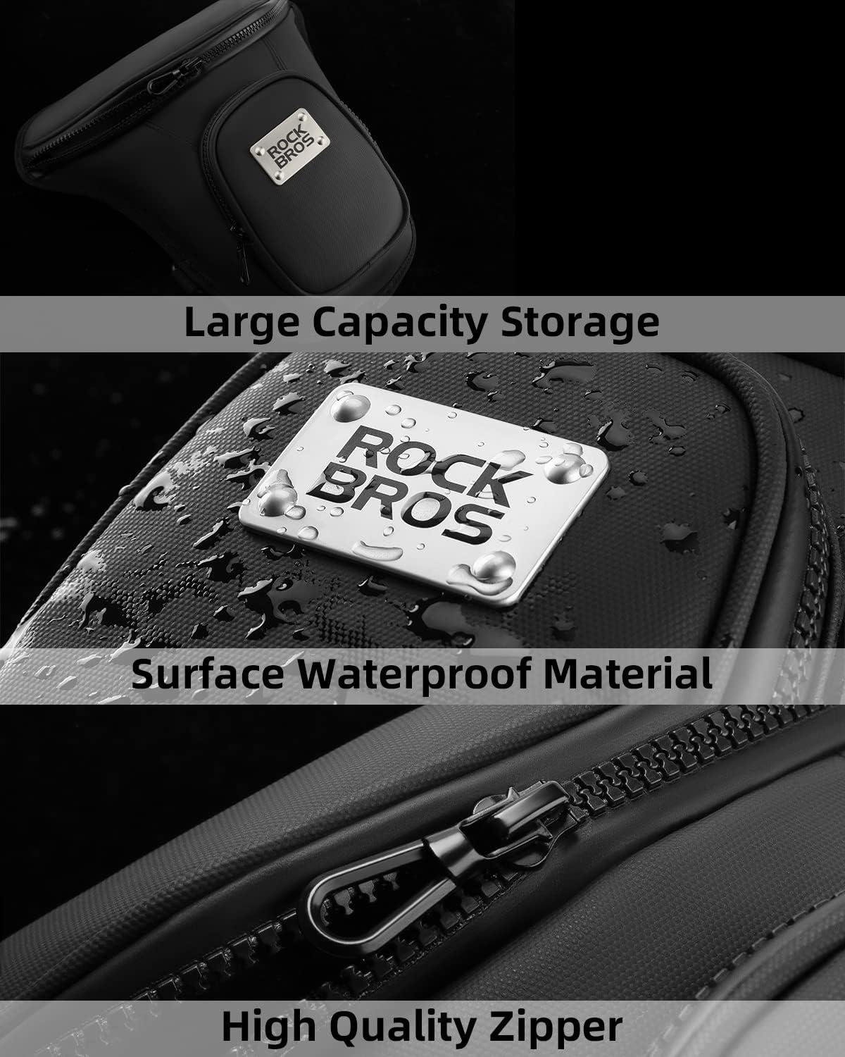 image:imageROCKBROS Drop Leg Bag for Men Women Motorcycle Thigh Bag with Removable Leg Harness for Hiking Climbing Cycling Fishing Riding Travel