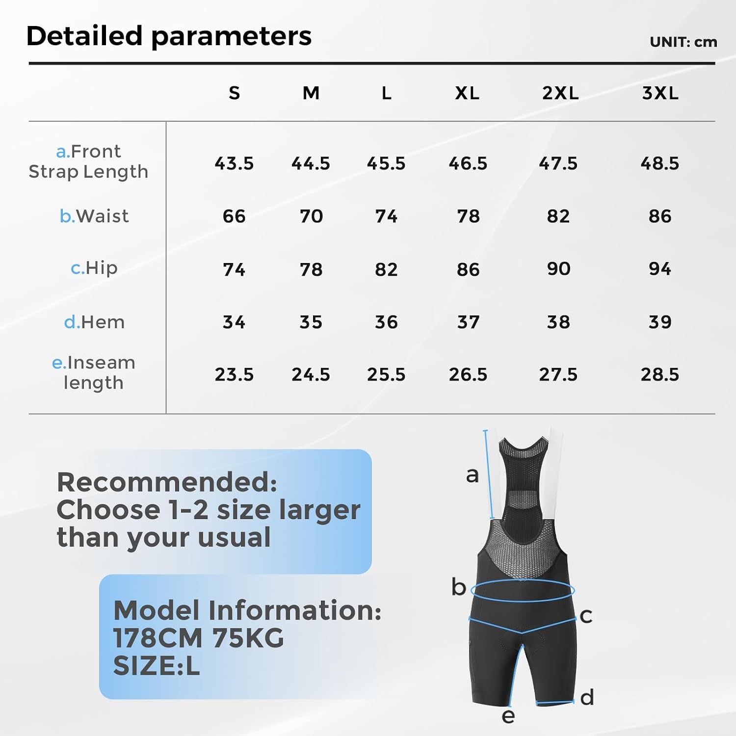 image:imageROCKBROS Mens Cycling Bib Shorts Breathable Cycling Bibs Men with Pockets Bicycle Padded Riding Tights for Long Ride