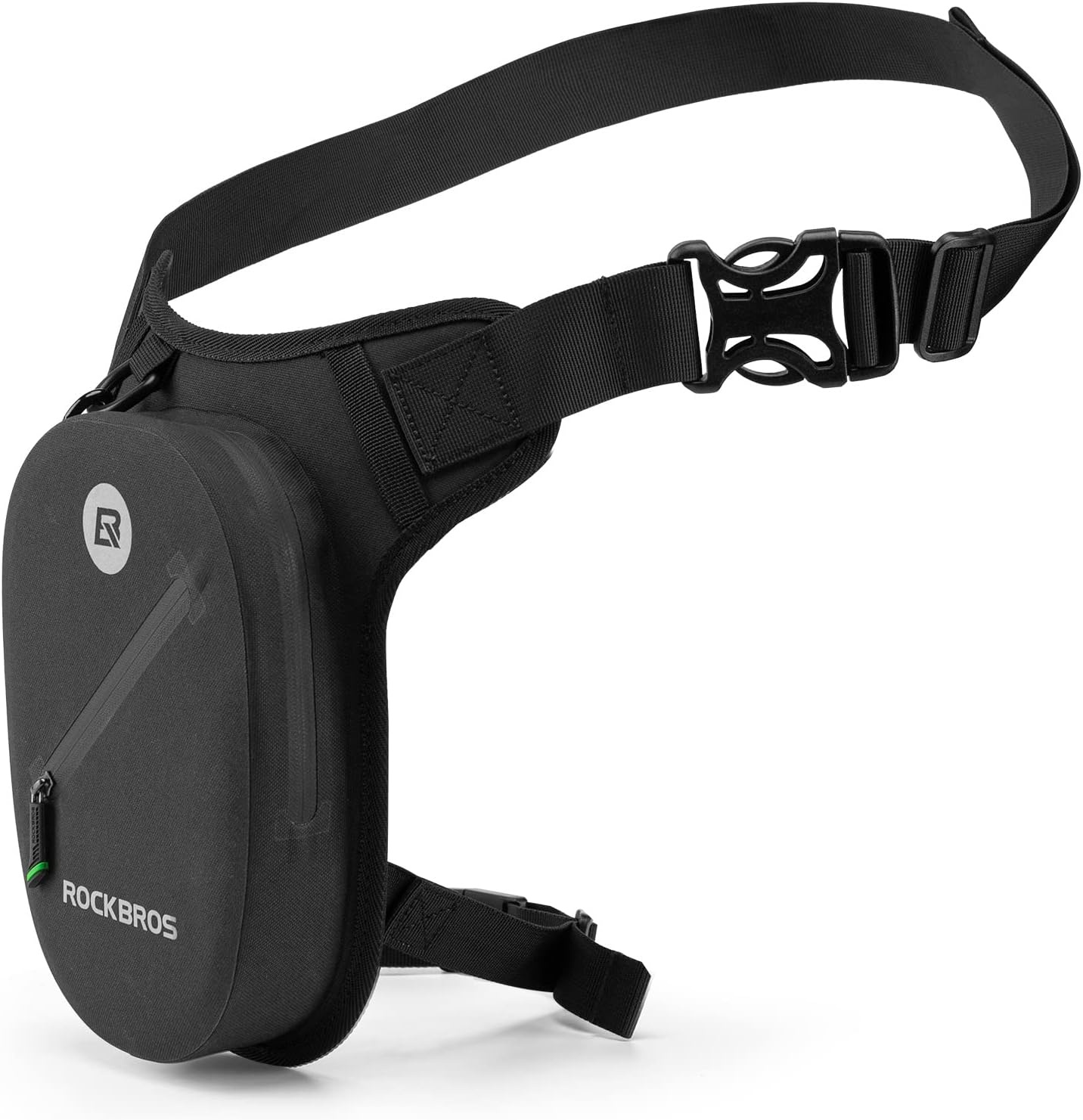 image:imageROCKBROS Motorcycle Drop Leg Bag Small Waterproof for Men Women Bike Riding Cycling Hiking Waist Pack Thigh Fanny Pouch Outdoor Travel Camping Casual Daypack Black