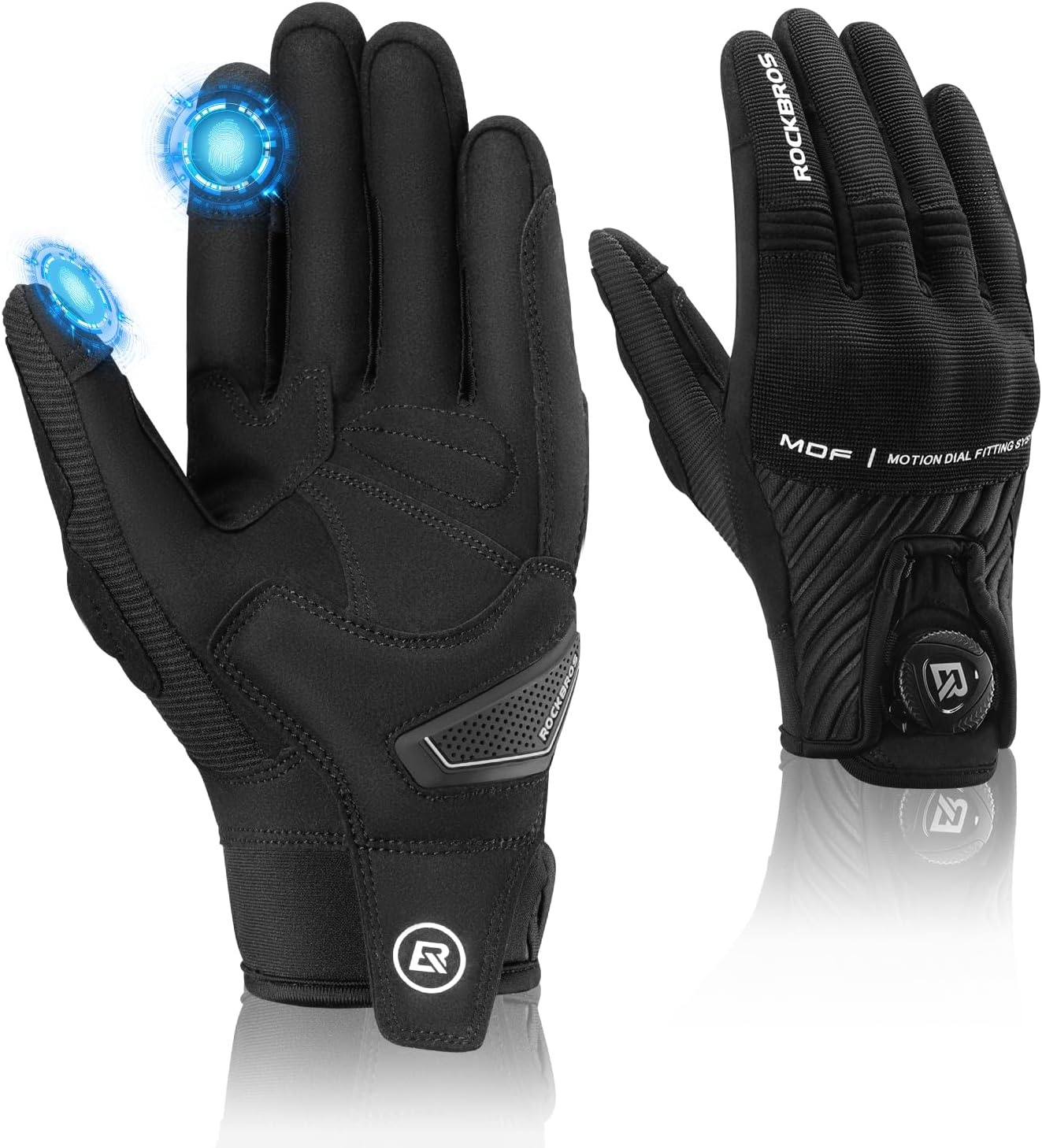 image:imageROCKBROS Motorcycle Gloves for Men amp Women Touchscreen Cycling Gloves with Breathable Hard Knuckles for Outdoor Sports Mountain Dirt Bike amp Bicycle MTBUS L Asia XL
