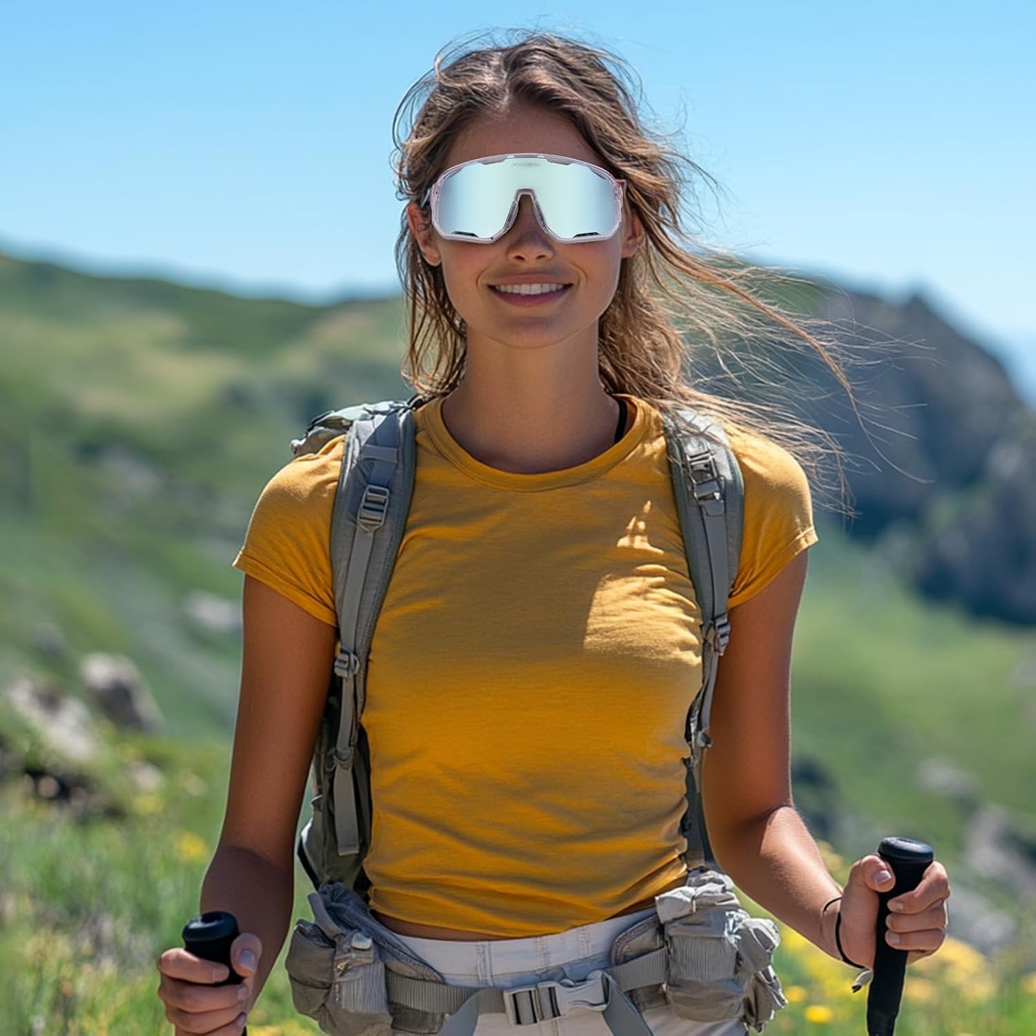 image:imageROCKBROS Photochromic Sunglasses for Men WomenUV400 Protection Cycling GlassesMTB Cycling Sports Sunglasses3 LensesPhotochromiclight Grey