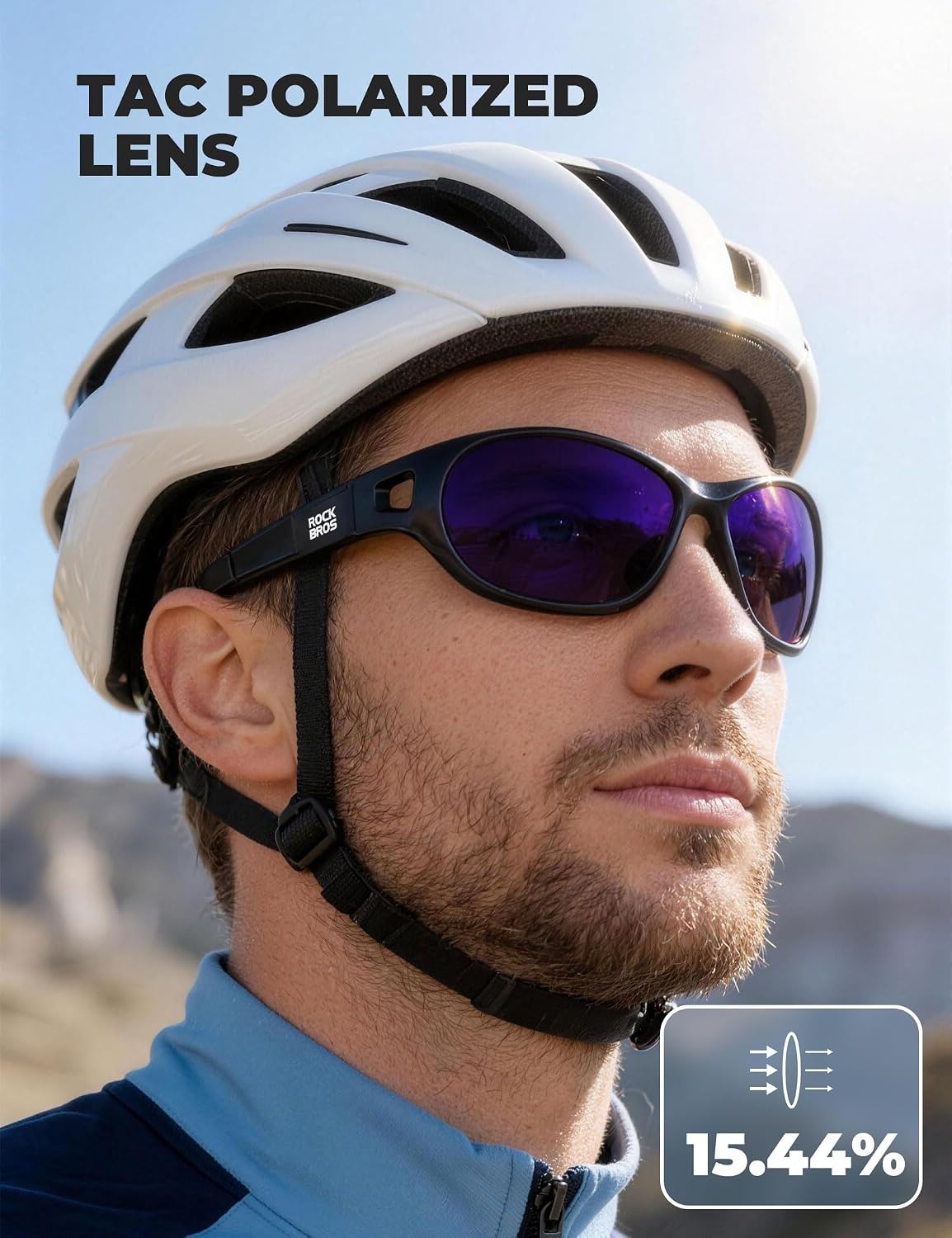 image:imageROCKBROS Polarized Sports Sunglasses Men Women Cycling Running Glasses UV400 Protection TR90 Ultralight Wraparound SunglassesBlack