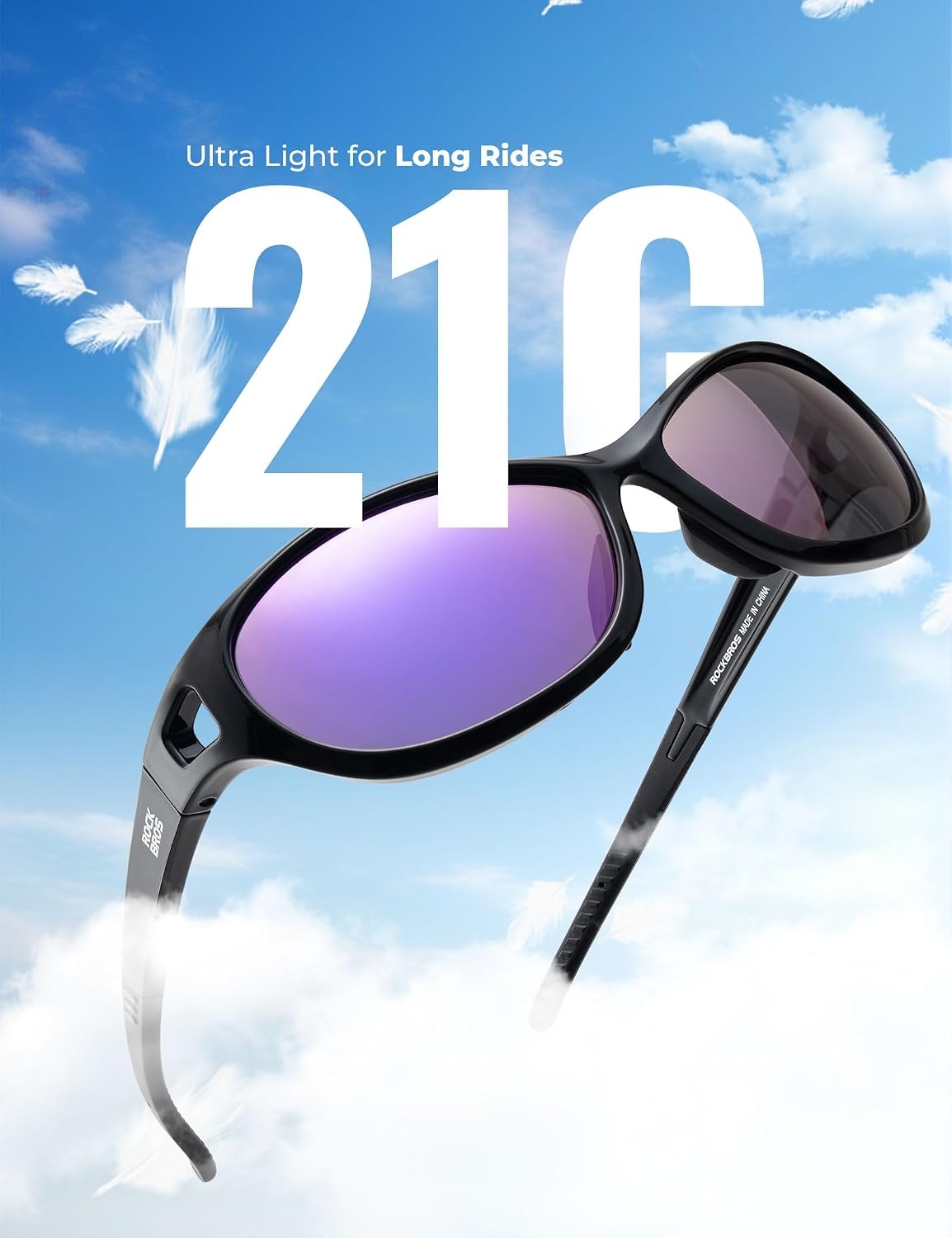 image:imageROCKBROS Polarized Sports Sunglasses Men Women Cycling Running Glasses UV400 Protection TR90 Ultralight Wraparound SunglassesTortoiseshell