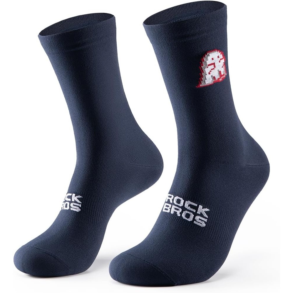 image:imageROCKBROS Athletic Socks Cycling Sock with Wearresistant Heel VNS Halloween Series Breathable Crew Socks 2 amp 3PackBlue