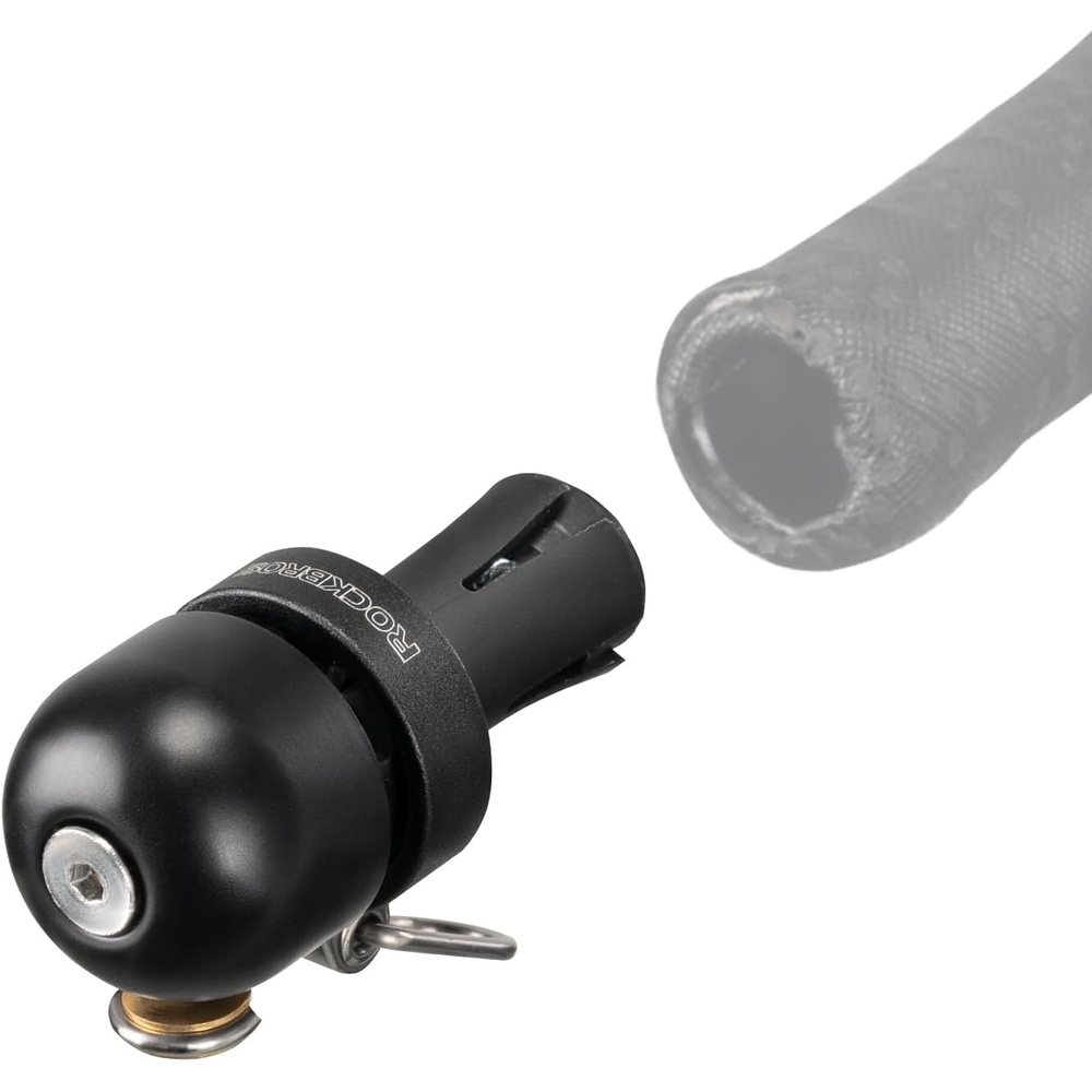 image:imageROCKBROS Bike Bell Handlebar End Cap Bell for Road Bike Drop Bar 222mm087in 100dB Loud Brass Bicycle Bell for Adult Bikes Left or Right Mounting Blackblack1 pack
