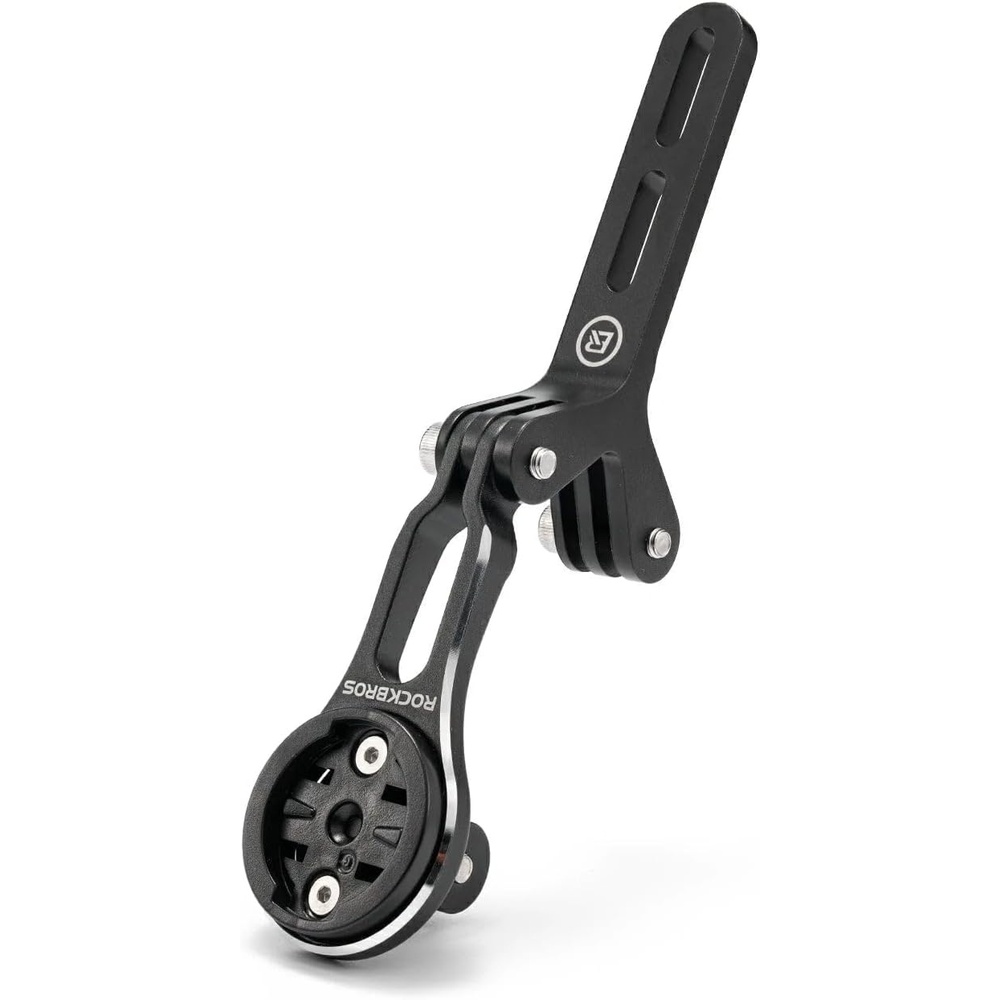 image:imageROCKBROS Bike Computer Mount Aluminum Integrated amp Angle Adjustable Bicycle Cycling OutFront Computer Mount Compatible with Garmin Bryton WahooGo Pro
