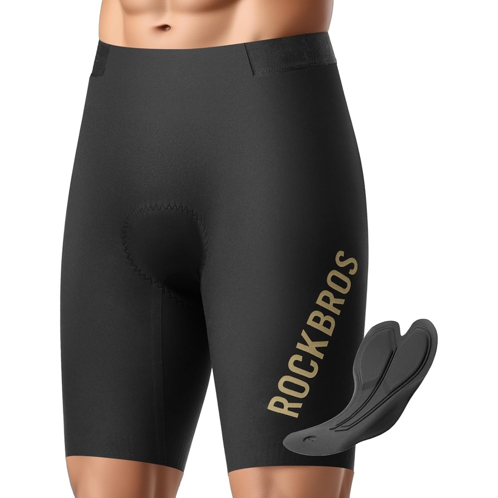 image:imageROCKBROS Bike Shorts 3D Padded Breathable Elastic Seamless Mens Cycling Shorts for Road amp Mountain Biking