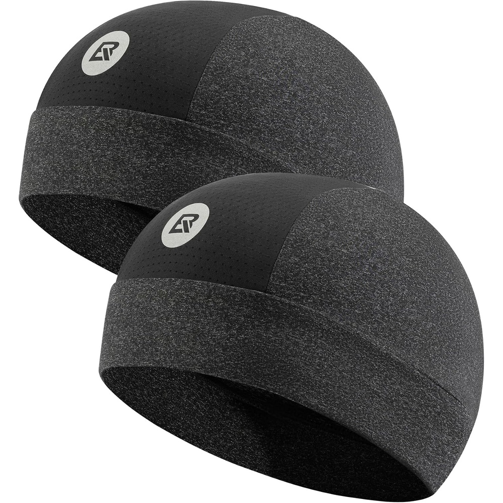 image:imageROCKBROS Cooling Skull Caps for Men WomenHard Hat Liner Helmet Liner Cycling Cap Motorcycle Sweat Wicking Head Wrap 2 PacksHemp Gray 2packs