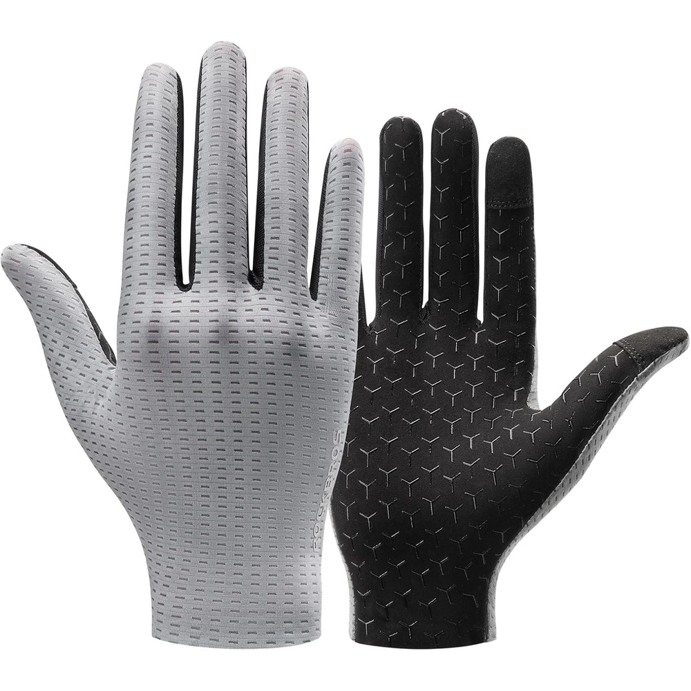 image:imageROCKBROS Cycling Gloves Mountain Bike Gloves Full Finger Cycling Gloves AntiSlip Bicycle Gloves for Men Women Cycling Sportsgrey