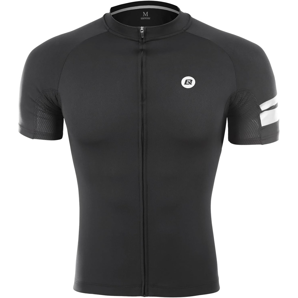 image:imageROCKBROS Cycling Jersey Full Zipper Bike Jersey with Pockets Short Sleeves Bicycle Jersey Breathable Cycling ShirtsBlack