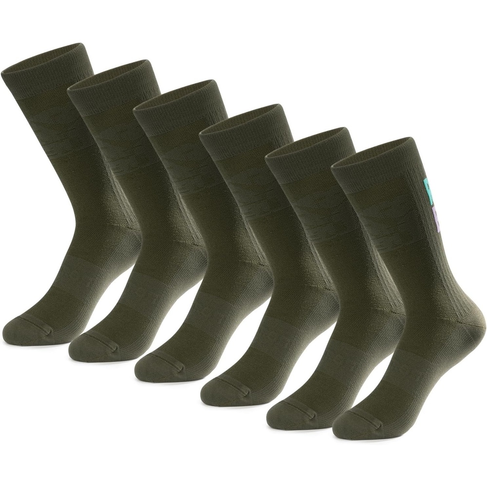 image:imageROCKBROS Cycling SocksCrew Length Bike SocksShockAbsorbing amp NonSlip4Season Versatilefor Men WomenGreen3 Pairs