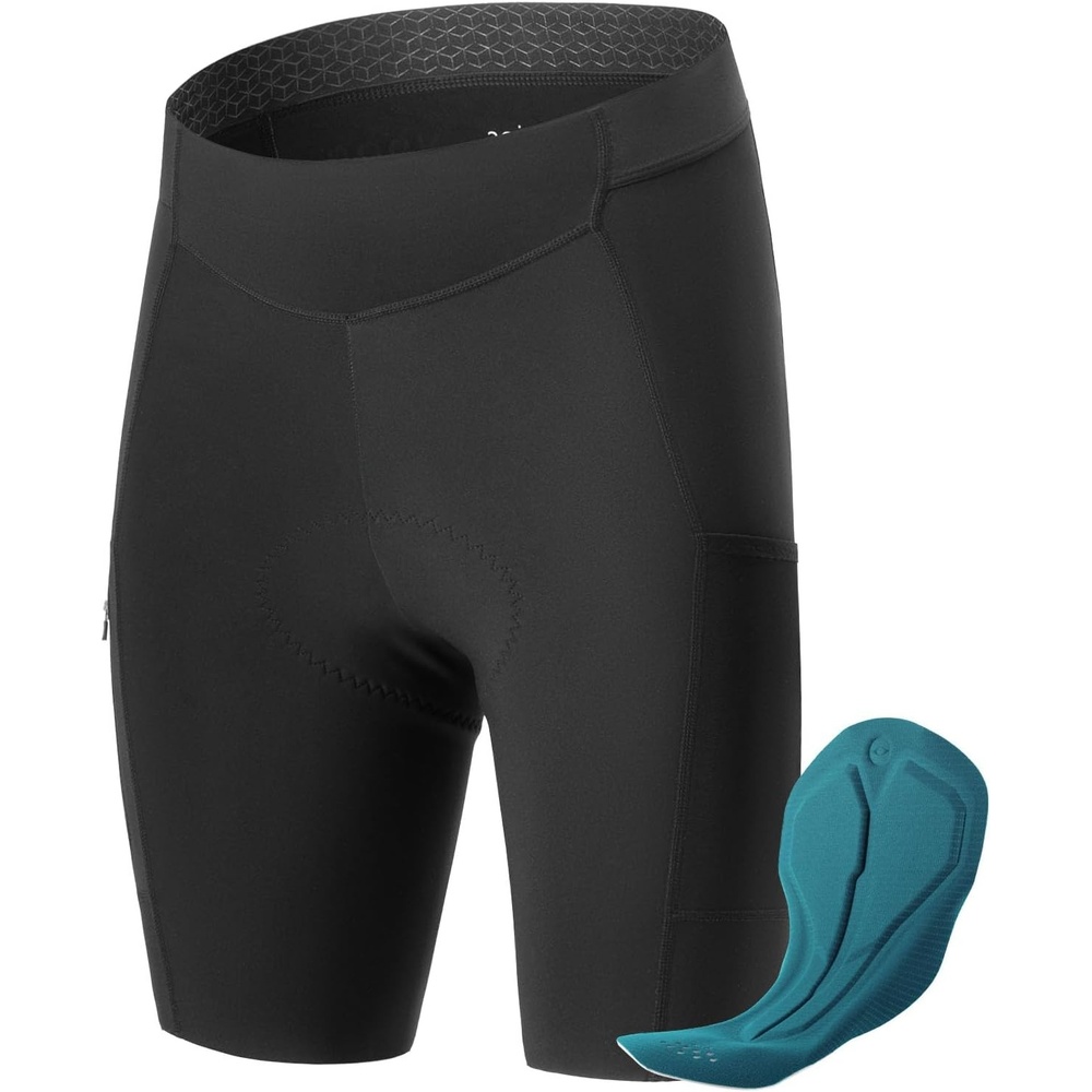 image:imageROCKBROS Mens Summer Cycling Shorts High Elastic Breathable Quick Dry Sponge Padded Zipper Pockets Bicycle Biking Tights