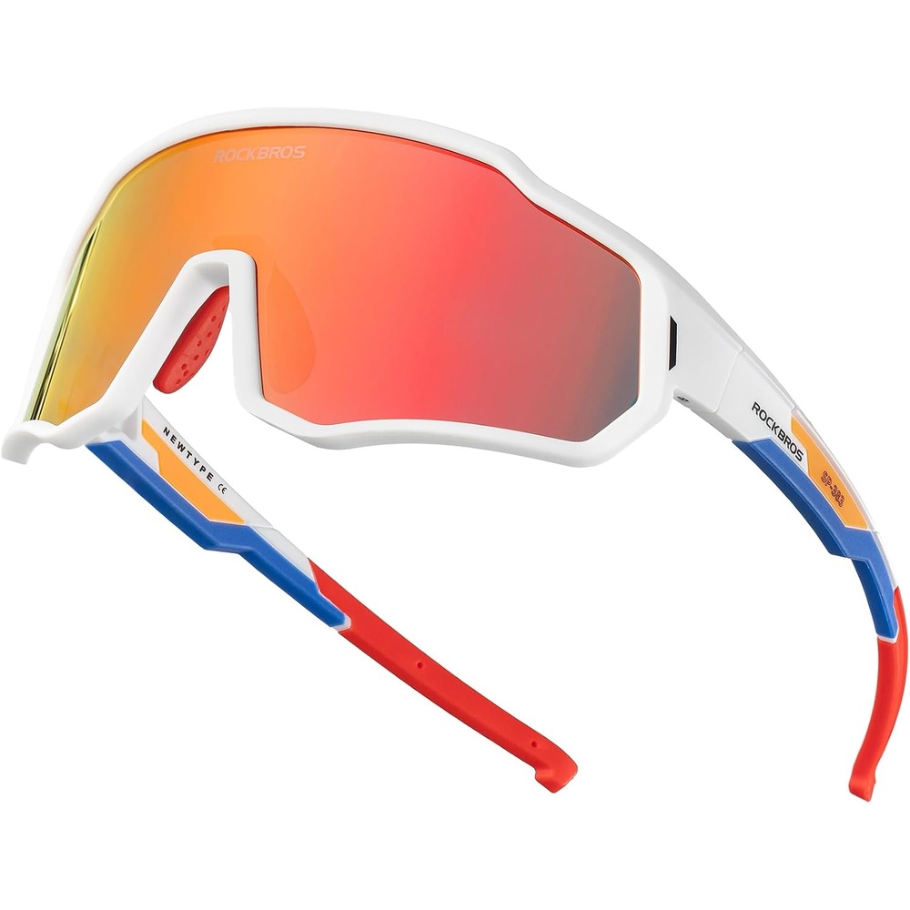 image:imageROCKBROS Polarized Kids Sunglasses Boys GirlsSports Cycling Glasses with Straps Baseball Softball Sunglasses Age 614Matte White