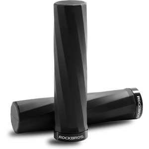 ROCKBROS 2pcs Bike Handlebar Grips, Non-Slip Soft Cycling Grips for Mountain, BMX, Scooter, Beach Cruiser & Folding Bikes(Single Lock-On)
